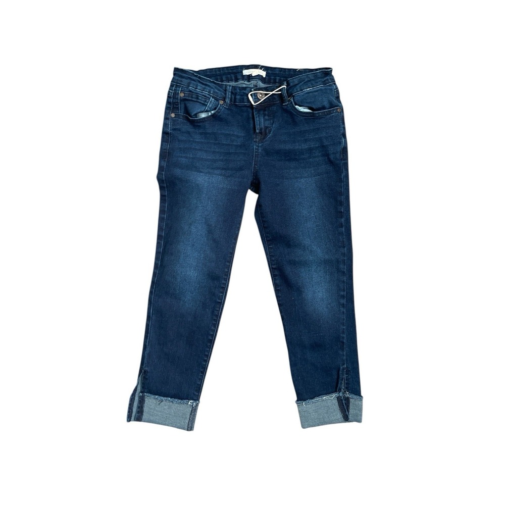 Copper Key Dark Blue Cuffed Jeans Size 12 NWOT